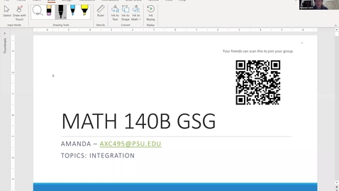 Thumbnail for PSL-GSG MATH 140B - Amanda (Fall 2020 Week 16)