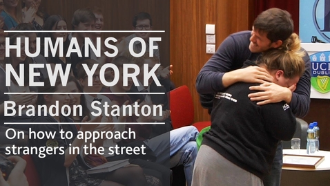 Thumbnail for On how I approach strangers in the street | Humans of New York creator Brandon Stanton | UCD, Dublin