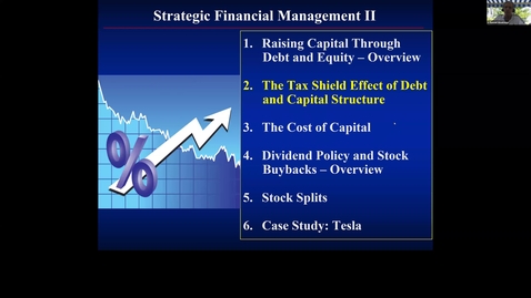 Thumbnail for FIN301: S10 - The Tax Shield Effect of Debt and the Capital Structure I