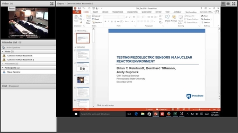 Thumbnail for Brian Reinhardt - Sensors in Nuclear Reactors - 12/05/2016