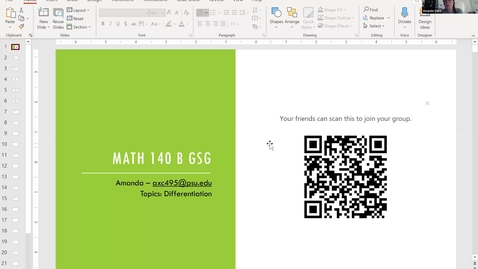 Thumbnail for PSL-GSG MATH 140B - Amanda (Fall 2020 Week 8)