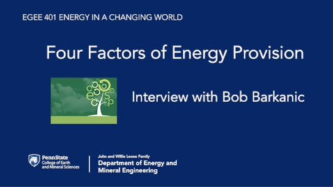 Thumbnail for EGEE 401 Interview with Bob Barkanic