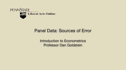 Thumbnail for ECON306_L11_Panel_Data_Sources_Error