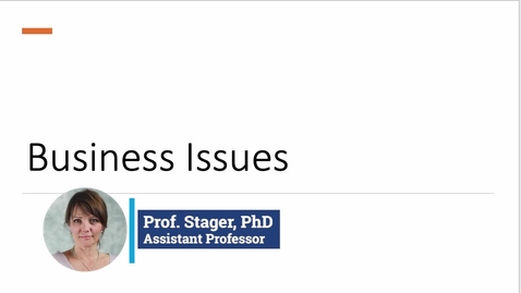 Thumbnail for L13: Business Issues (IST 110)