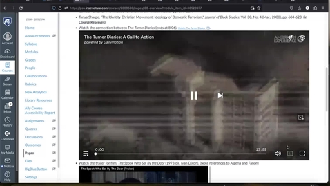 Thumbnail for PLSC 439 L08 The Turner Diaries