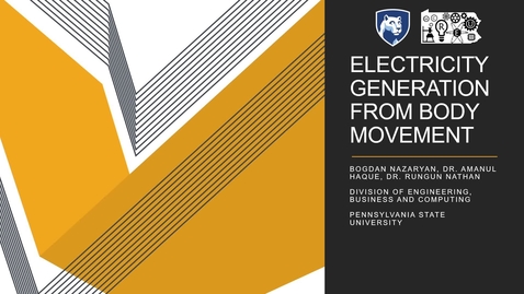 Thumbnail for  ELECTRICITY GENERATION FROM BODY MOVEMENT
