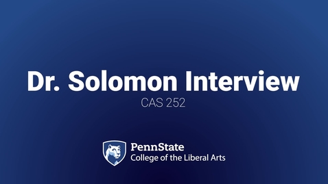 Thumbnail for entry CAS 252_L11_Dr Solomon Interview