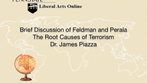 Thumbnail for PLSC836_L18_1_DiscussionOfFeldmanAndPeralaCausesOfTerrorismInLatinAmerica