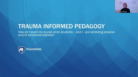 Thumbnail for entry Trauma Informed Pedagogy