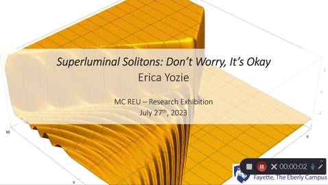 Thumbnail for entry Superluminal Solitons: Don't Worry, It's Okay