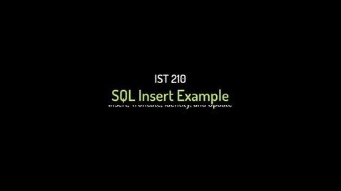Thumbnail for SQL Insert with Identity Example