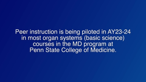 Thumbnail for Peer Instruction Training