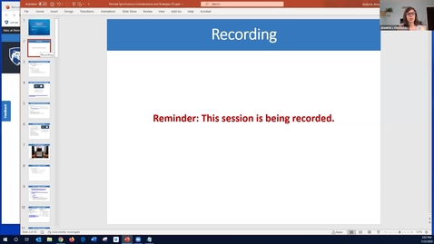 Thumbnail for Strategies for Remote Synchronous Instruction: Keep Teaching Webinar Series