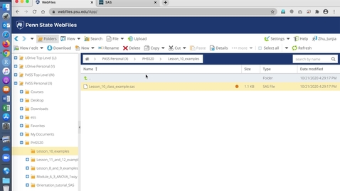 Thumbnail for entry Module 10.1. Joint Marginal and Conditional Distn d SAS