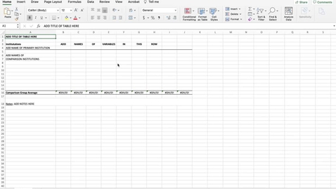 Thumbnail for   HIED 801 Lesson 5 - Benchmarking Table Construction