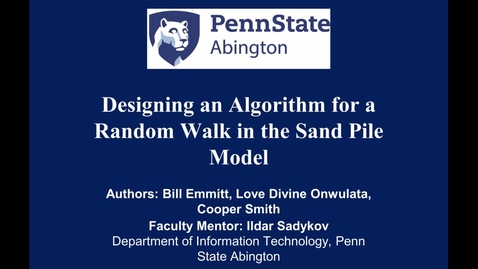 Thumbnail for Algorithm Design for Random Walk in Sand Pile Model