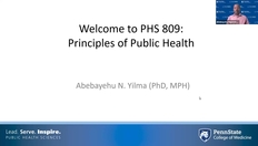 Go to PHS 809 - Introduction to the Course with duration: 1 hour, 3 minutes