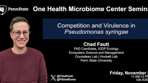 Thumbnail for entry Competition and Virulence in Pseudomonas syringae | Chad Fautt, PhD, Penn State