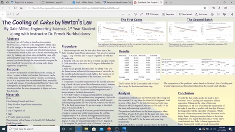 Thumbnail for The Cooling of Cakes by Newton's Law