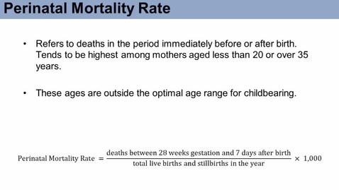 Thumbnail for SOC573_L06_Perinatal_and_Stillbirth_Mortality_Rates