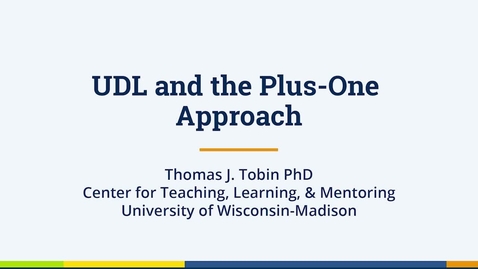 Thumbnail for UDL and the Plus-One Approach