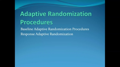 Thumbnail for entry Lecture 3.1. The Randomization Process (Part 3) [PHS580]