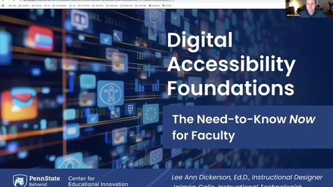 Thumbnail for Digital Accessibility Foundations: The “Need-to-Know” Now for Faculty