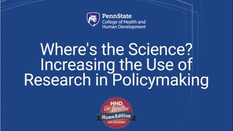 Thumbnail for Where's the Science? Increasing the Use of Research in Policymaking