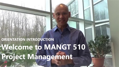 Thumbnail for MANGT 510 Lesson 0 Introduction