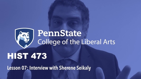 Thumbnail for HIST473_L07_Interview_w_Sherene_Seikaly