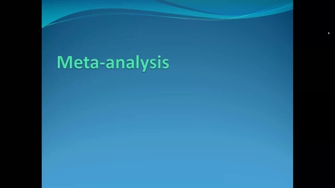 Thumbnail for entry Lecture 12.1. Meta-Analysis (Part 3) [PHS580]