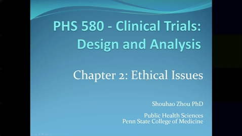 Thumbnail for Lecture 1.2. Ethical Considerations (Part 1) [PHS580]