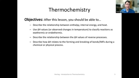 Thumbnail for entry CHEM 130 - Introduction to Thermochemistry
