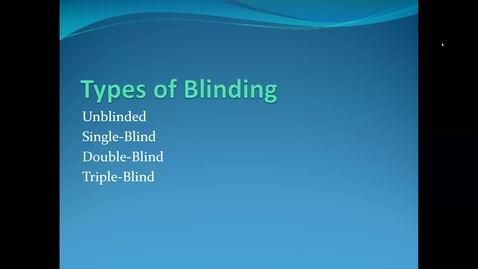 Thumbnail for entry Lecture 3.2. Blinding (Part 2) [PHS580]