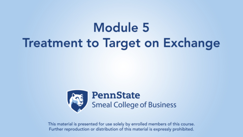 Thumbnail for ACCTG 802 Module 5: Treatment to Target on Exchange