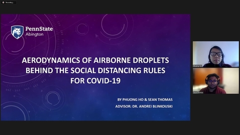 Thumbnail for entry Aerodynamics of airborne droplets behind the social distancing rules for COVID-19