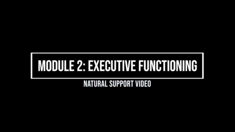 Thumbnail for Module 2: Executive Functioning Part 2 - Natural Supporter