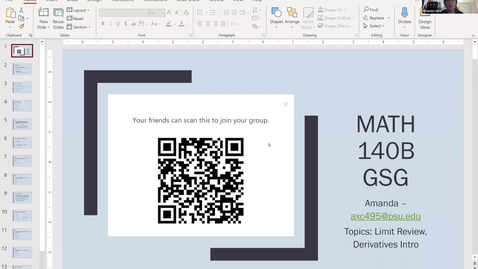 Thumbnail for PSL-GSG MATH 140B - Amanda (Fall 2020 Week 6)