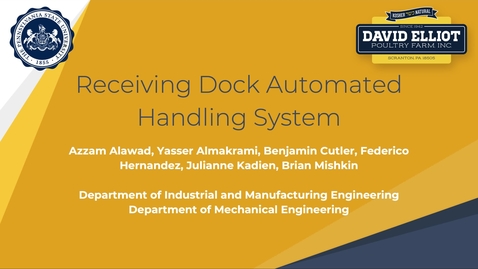 Thumbnail for entry Receiving Dock Automated Handling System - David Elliot Poultry Farm 