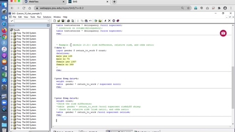 Thumbnail for Module 10.2. RR and OR g SAS