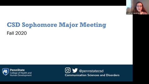 Thumbnail for CSD Sophomore Major Meeting - 9/8/2020