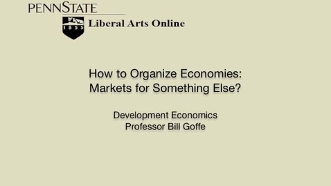 Thumbnail for ECON471_L11_How_to_Organize_Economies_Markets_for_Something_Else