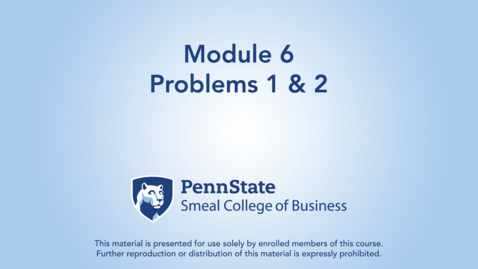Thumbnail for ACCTG 802 Module 6: Problem 1 &amp; 2