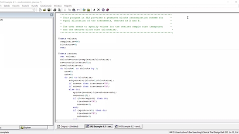 Thumbnail for entry Lecture 3.1. The Randomization Process (SAS Demo) [PHS580]