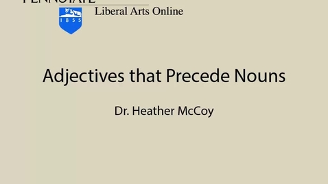 Thumbnail for FR001_L07_Adjectives_that_Precede_Nouns