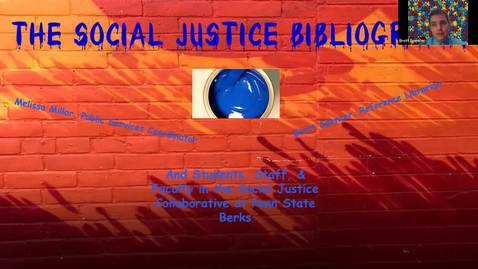 Thumbnail for entry DIVERSITY WEEK 2022: Lightning Talks: Social Justice Bibliography, with Melissa Millar and Bret Spencer &amp; Supporting People with Disability in the Midst of a Global Pandemic, with Brett Spencer