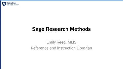 Thumbnail for Sage Research Methods