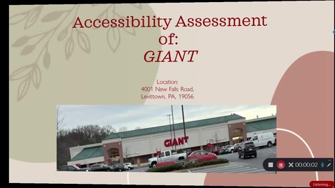 Thumbnail for Sarah Cimbat -- Assessibilty in Giant