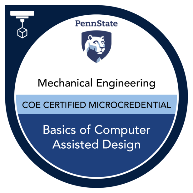 Basics of Computer Assisted Design (CAD) badge.