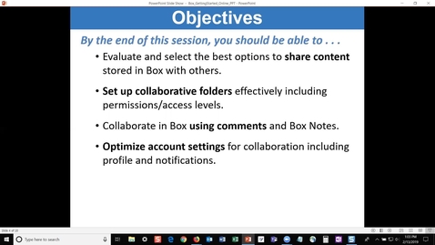 Thumbnail for Box: Getting Started with Sharing and Collaboration
